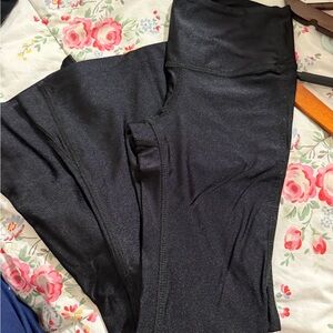 Black Shiny Tiger Friday flares